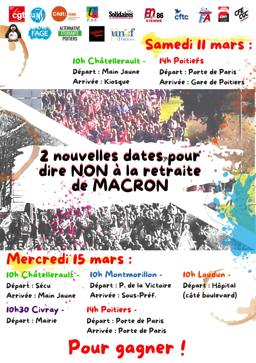 Affiche 11 et 15 mars